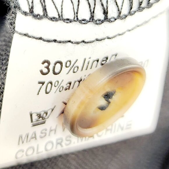 LocachyBuffalo Black womens Mariposa V Neck Button Front Dress Linen Size S - Picture 5 of 16